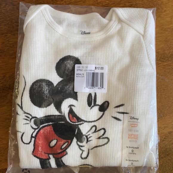 5 for $20! Baby Boy Disney Mickey Mouse Thermal Bodysuit by Jumping Beans® - Picture 2 of 3